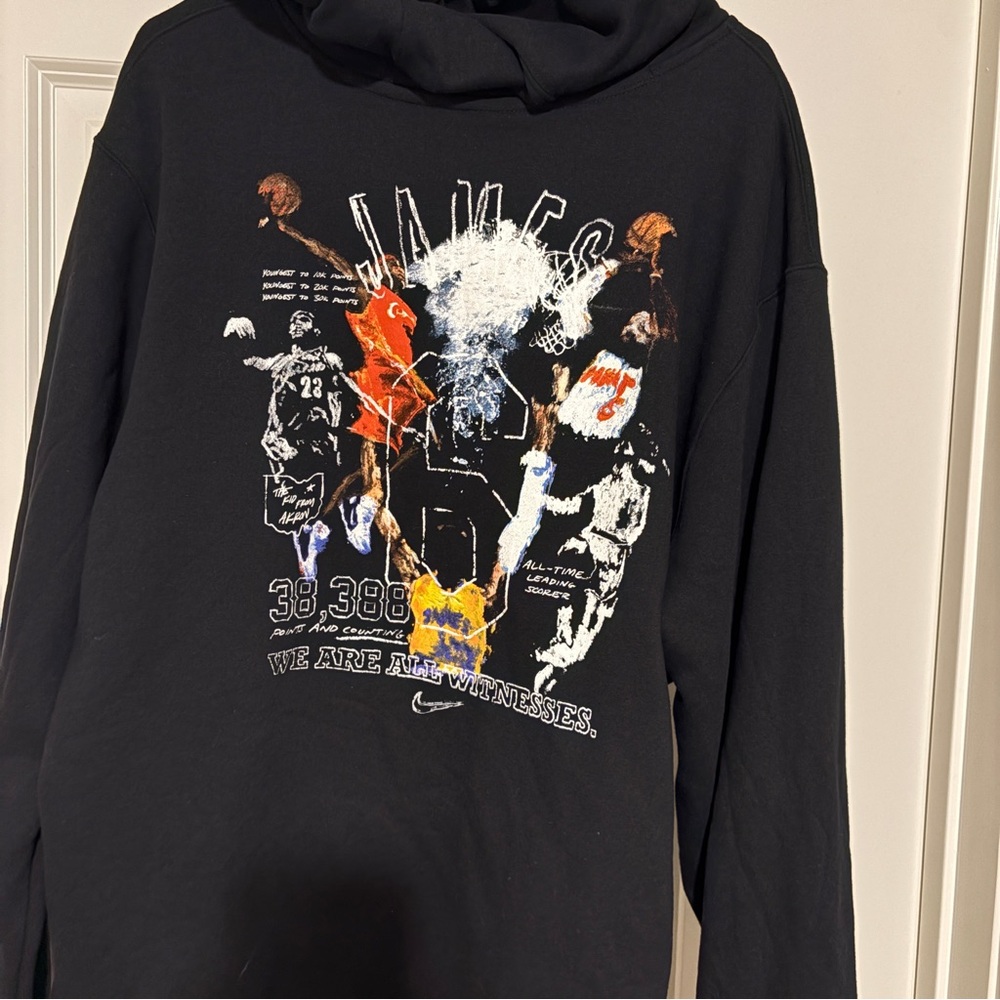 Nike LeBron James All-time scoring leader Black Graphic Men's Sweatshirt